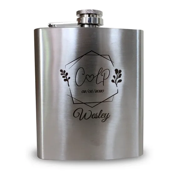 Porta Whisky - Cantil Bolso Personalizados Inox 7oz/200ml Variados Foto 1