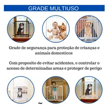 Portão Pets Grade Proteção + Extensor 5 Cm Cachorro Animais Cor Branco Foto mini 4
