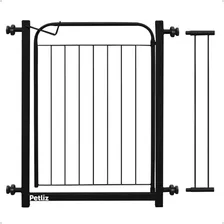 Portão Portãozinho Preto Petliz Grade Extensível Proteção Corredor Portas Escada Quarto Cozinha Pet Cachorro Criança Bebês 80 X 70cm Foto mini  2