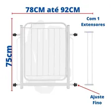 Portaozinho Pet Proteção 78cm - 92cm Bebe Cachorro Piscina Cor Branco Foto mini  3