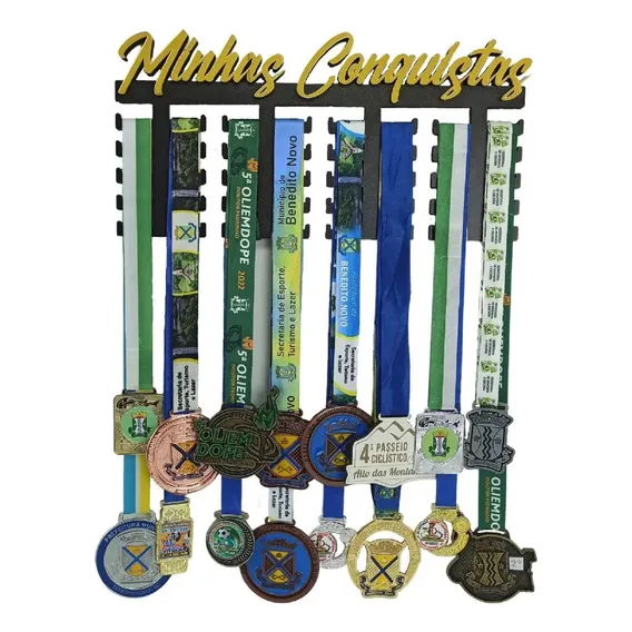 Portas Medalhas Minhas Conquistas Futebol Suporte De Medalha Foto 1