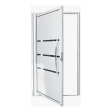 Portas Pivotante De Alumínio Completa Cor Branco E Preto Foto  mini 1