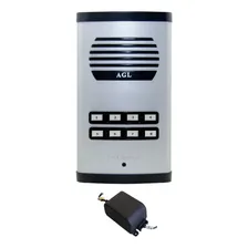 Porteiro Eletrônico Coletivo Predial 8 Pontos Agl Com Fonte Cor Prateado Foto  mini 1