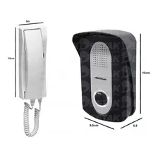 Porteiro Interfone Residencial Eletronico Inviolavel Pt-270 Cor Branco 110/220 Foto mini 3