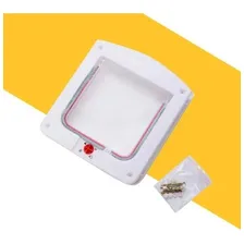 Portinha De Passagem Porta P/ Gato Cachorro Pequeno Pet Door Cor Branco Foto mini 2
