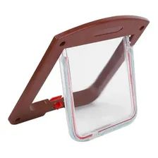 Portinha De Passagem Porta P/ Gato Cachorro Pequeno Pet Door Cor Branco Foto mini 3