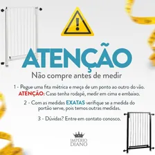 Portão Infantil Segurança Bebe 135cm 136cm 137cm 138cm 139cm Cor Preto Jostech Foto mini 3