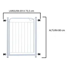 Portão Pet Grade Segurança 84cm + Extensor 10cm Criança Bebê Cor Branco Foto mini  2