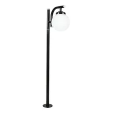 Poste Colonial Preto 1,74m Globo Branco 15cm Blumenau Foto mini 1