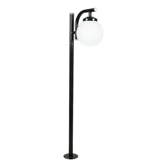 Poste Colonial Preto 1,74m Globo Branco 15cm Blumenau Foto 1
