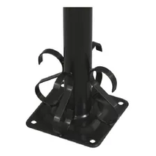 Poste Colonial Sextavado 1,25m Cúpula Preto Estrutura Leitoso Foto mini 3