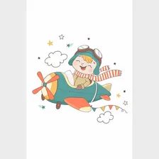 Poster Decorativo Criança Pilotando N09256 30x40cm Foto mini 3