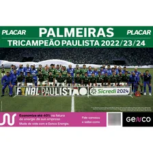 Poster Placar Palmeiras-tricampeão Paulista 2024 Foto mini 2