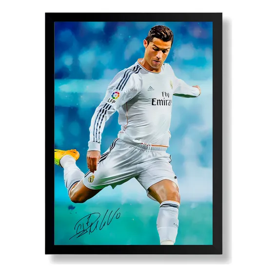 Poster Quadro Cr7 Moldura 33x43 Cm #5 Foto 1