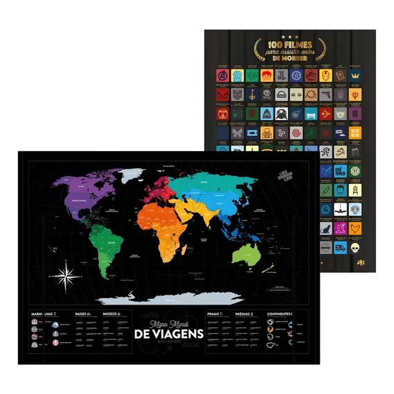 Pôster Raspadinha Viagens: Mapa-mundi + Filmes Foto 1