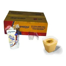 Pote C/ Tampa Mousse Bolo Doce Festa 180ml Strawplast C/240 Foto mini 1