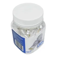 Pote Com 100 Pç Conector Plug Rj45 De Rede De Crimpar Cat5e Foto mini  3