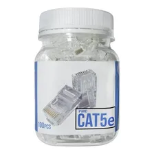 Pote Com 100 Pç Conector Plug Rj45 De Rede De Crimpar Cat5e Foto  mini 1