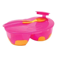 Pote Com Divisória Refeição Bebe Com Colher E Tampa 450 Foto mini 2
