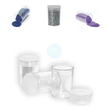 Pote De Glitter 10ml Plastico Transparente Com Tampa 25und Foto mini 1