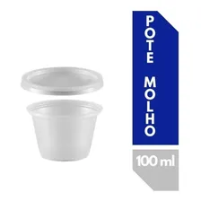 Pote Descartável 100ml Transp. C/tampa C/500u Sobremesa Cor Transparente Foto mini 1