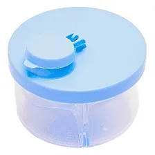 Pote Dosador Porta Leite Em Pó Pra Bebê Fórmula 3 Divisórias Cor Azul Foto mini  2