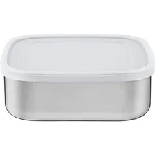 Pote Freezinox em Aço Inox Quadrado com Tampa Plástica 16cm 1,2L Prata Tramontina Foto mini 3