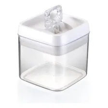 Pote Hermético AcrÃlico Quadrado Médio 1,1 Lts Cor Branco Foto mini 2