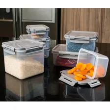 Pote Hermético Alimentos Trava Click Quadrado Vedação 1500ml Foto mini  2