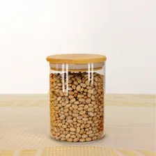 Pote Hermetico De Vidro Com Tampa De Bambu 700  Cor Vidro Foto mini  3