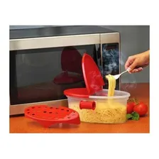 Pote Macarrão Legumes Microondas Cozinhar Prático Foto mini 3
