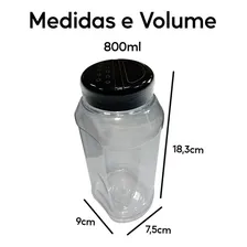 Pote Mantimentos Kit 15 Potes+15 Etiquetas Adesivas Cf800 Foto mini 2