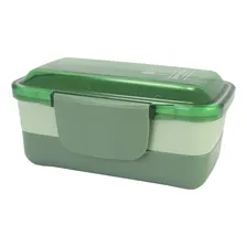 Pote Marmita 2 Andares Fitness Esquenta Congela 950ml Cor Verde Foto mini 1