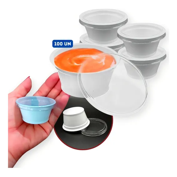 Pote Molho Shoyu Molheira Delivery 30ml C/ Tampa - 100 Un Foto 1