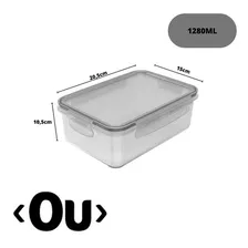 Pote Organizador De Geladeira Click Retangular 1280ml Foto mini 2