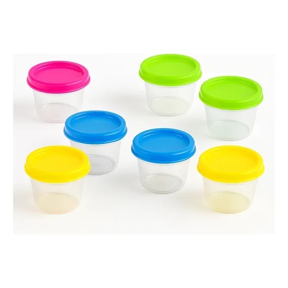 Pote para alimentos hermético Top Chef KIT 8 UNIDADES 40mL multicolorido - kit com 8 unidades Foto 1