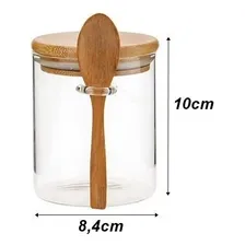 Pote para alimentos POTE HERMETICO Vidro Hermético Bambu Foto mini 4