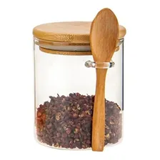 Pote para alimentos POTE HERMETICO Vidro Hermético Bambu Foto mini 3