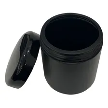 Pote Plástico 100ml C/ Tampa Rosca (50 Unidades) Cor Preto Foto mini 1