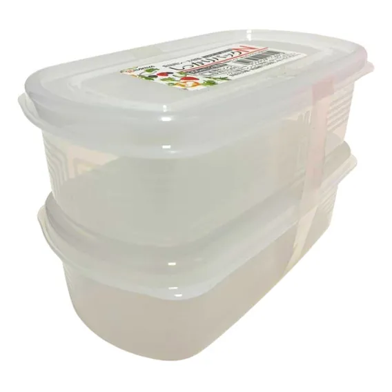 Pote Plastico Nakaya K169 C/ 2 Unidades De 300ml Cada Japão Cor Transparente Foto 1
