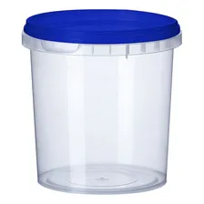 Pote Plástico Redondo C/lacre Torta No Pote 220ml 1000 Unid Cor Tampa Azul Foto mini 1