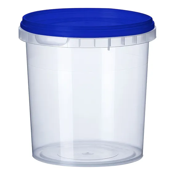 Pote Plástico Redondo C/lacre Torta No Pote 220ml 1000 Unid Cor Tampa Azul Foto 1
