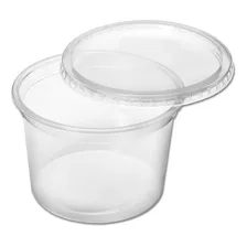 Pote Plástico Redondo Com Tampa Bolo De Pote 1000ml C/192 Cor Água Foto mini 1