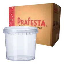 Pote Redondo Com Lacre Pp 1000ml Rmb C/300 Cor Água Foto mini 1