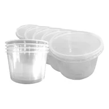 Pote Redondo Com Tampa Freezer Microondas Cx C/150un 1000ml Foto mini 2