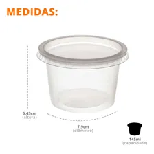 Pote Redondo Com Tampa Sobremesa 145ml Doces Bolo Pote 24un Foto mini 2