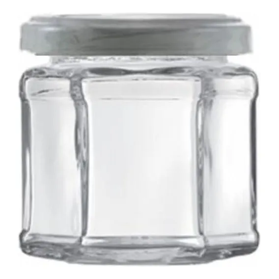 Pote Sextavado 150ml Vidro Wheaton Foto 1