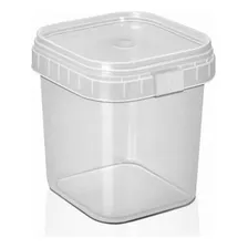 Potes Quadrado Bolo No Pote Lacre Plástico 220ml - 100 Und Foto mini 1