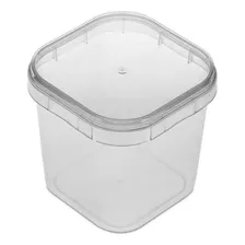 Potes Quadrados Bolo No Pote Plástico 220ml 10 Potinhos Plastilania Foto mini 1