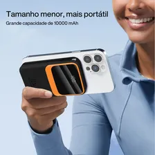 Power Bank 10000mah Carregador Portátil Super Rápido 22.5w,carregador Externo Universal De Energia Portátil Para Celular, Energia Magnética Para Celular, Compatível Com Ios E Android Branco Foto mini  2